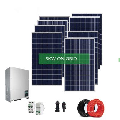 China Complete high efficiency all in one home solar system kit on grid solar panel system 200kw system price home solar power for sale