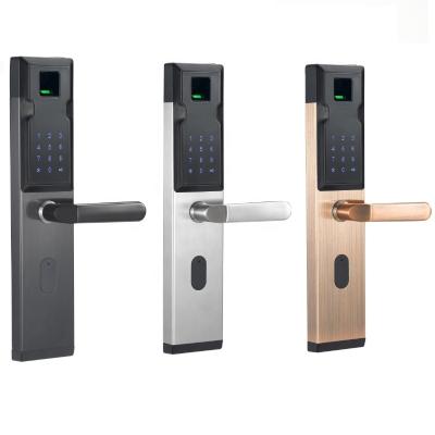 China L16-P fingerprint door locks with card code key with best price 371 L*79 W *86H (mm) for sale