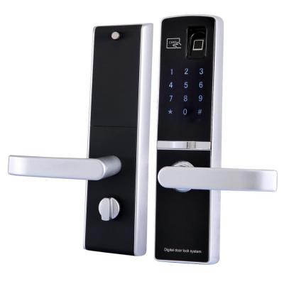 China Hotel Fingerprint Zinc Alloy Smart Home Door Lock 4 in 1 Fingerprint Card Code Key for sale