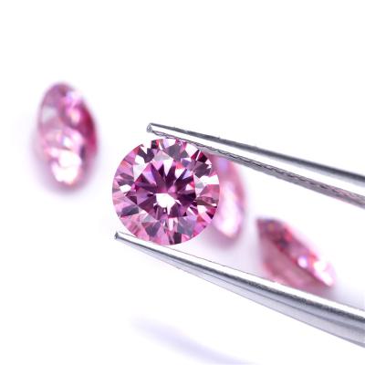 China Jewelry Decorations 01-2 Lab Developed Pink Loose Carat HPHT CVD Diamonds 4mm Round IGI Certified Wholesale Cut Synthetic Lab Created Diamond Price for sale