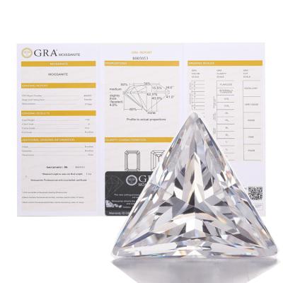 China Fire GRA Certificate 0.02-2.12 Carat Moissanite Diamond Triangle White D Color VVS Loose Color Set or Grade Moissanite for sale