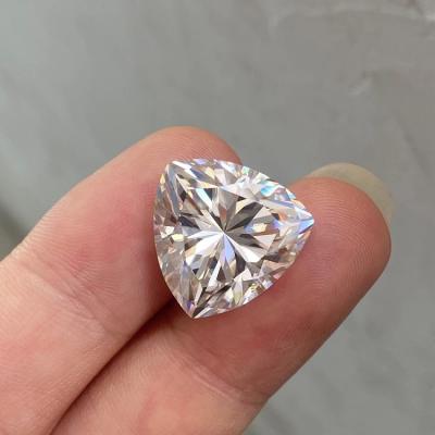 China Color Play or Fire Triangle Cut VVS Moissanite Excellent Discounted Price Per Carat White Moissanite Diamond D Color for sale