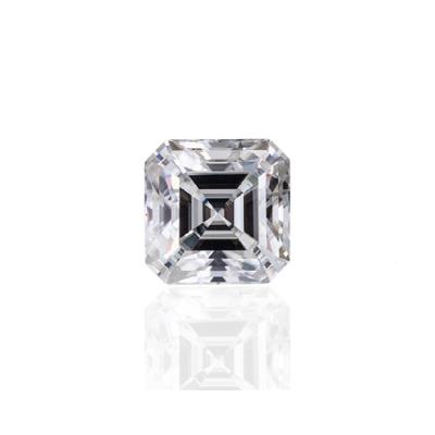 China Wholesale 0.08-7 carat asscher white color game or fire moissanite gemstone 2.5-10mm cut loose moissanite with GRA certificate for sale