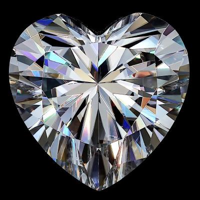 China Color Play or Synthetic Loose Gemstone Moissanite Diamond Stones DEF/GH Wholesale Lab Grown Brilliant White Fire Heart Cut for sale