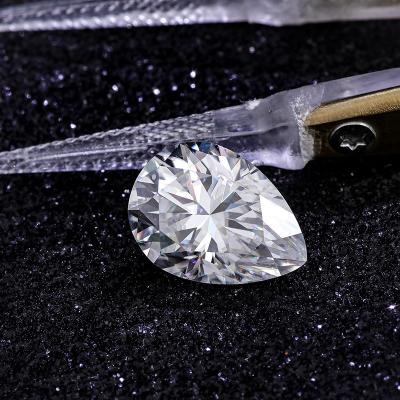 China Pear White Loose Stones Wholesale Price Certificate Fire Color GRA Fire VVS Clarity Diamond free color set or moissanite for sale