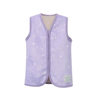 China Custom Purple Scatter Good Wear External Prices Printing Kid Vest Sleeveless Vest for sale