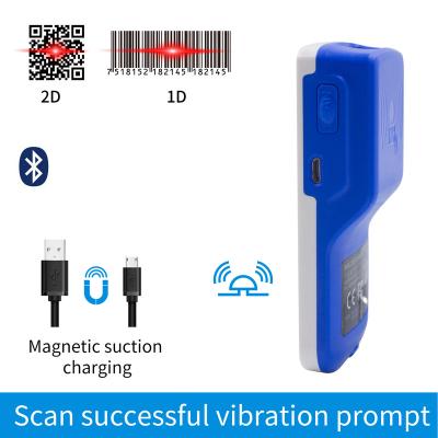 China Smallest bluetooth 2d barcode scanner back clip barcode scanner, easy tethered phone case smartphone and Android IOS compatible for sale