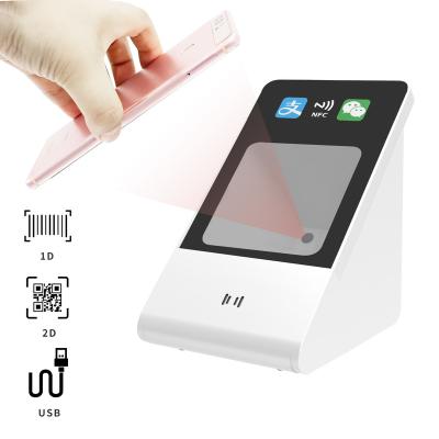 China MJ-370 Supermarket Price Checker Alipay qr code scanner usb scanner Omni left desktop barcode scanner Symcode UNDETERMINED for sale