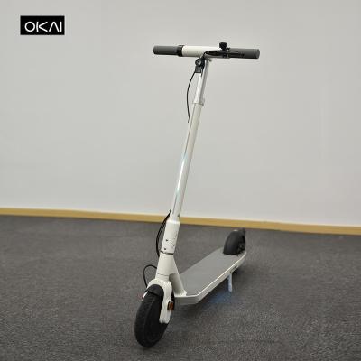 China 1' quick fold dual brake LCD display adult scooter elektro 250W 500W max standing high quality scooter OKAI ES10 USA warehouse for sale