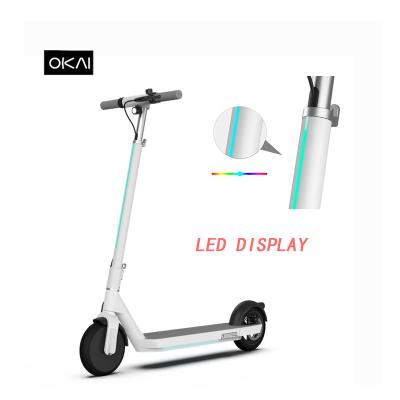 China 1' Quick Fold Dual Brake LCD Display OKAI Sharing Quality 8.5 Inch Warehouse Light e Scooter 250W Eu 500W Electric Scooter Long Range Max Folding 35km+ for sale