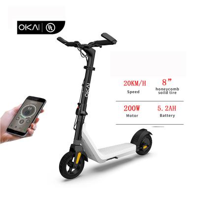 China OKAI 2021 Lightweight Carbon Steel Foldable Electric Kick Scooter for Kids Teens and Young Adults for sale