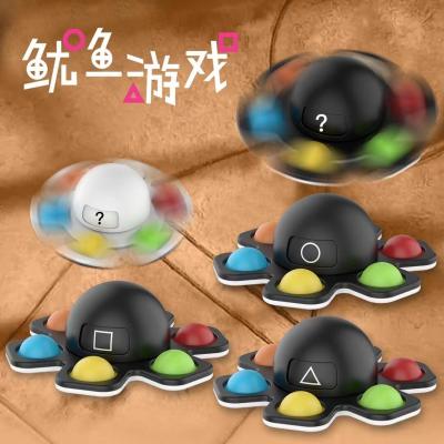 China Squid Game Halloween Gifts Pop Up Squid Spinner Game Squid Relax Push Bubble Anti Sensory Toys for sale