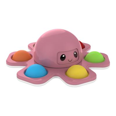 China Long Lasting Rotating Stress Bubble Relief Face-Changing Wholesale Cheap Rotating Sensory Spinner Toy Octopus fidgety for sale