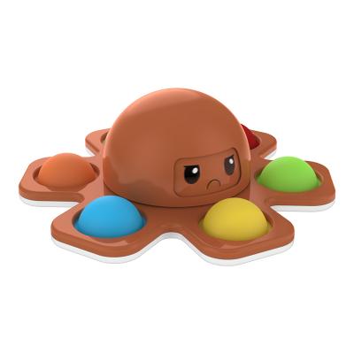 China Wholesale Lasting Sound Spin Up Movers Toys Adventskalender Face Change Octopus Spin Sensory Movers Spinner Toy for sale