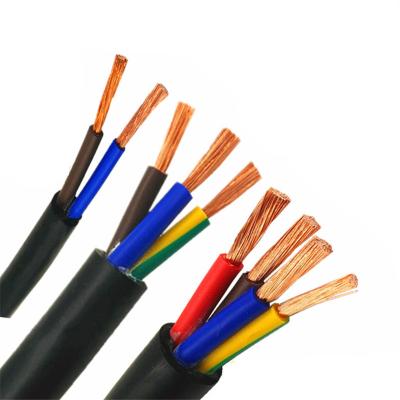 China RVV Cable 2/3/4/5 Core 1.5MM 2.5MM 4MM 6MM Cable Copper Wire High Strength Flexible 6MM PVC Insulated And Sheathed Electric Power Wire for sale