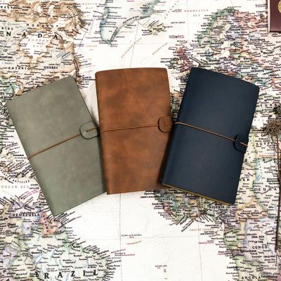 China Wholesale Travel Diary Vintage Paper Book Travel Diary Leather Refillable Handmade Notebook For Gift for sale