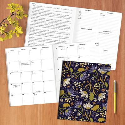 China Printed Monthly Floral Planner Custom Printed Monthly Diary 2023 Planner Book Dated and Agenda Notebook for sale