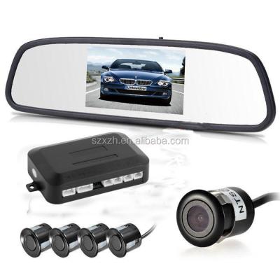 China Reverse Parking Sensor And 26mm IR Night Vision Mini Mirror Sensor 4.3inch Color LCD Display Car Mirror Camera XD-068 for sale