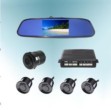 China 4.3 inch car rearview mirror and camera reverse camera system video parking sensor made in China for sale