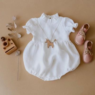 China Infant Summer Cotton Canvas Romper Cotton Baby Playsuit for sale