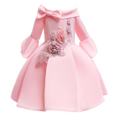 China Formal Designer One Piece Kids Dresses Luxury Lace Embroidery Summer Dress Designs Girls Dress Dresses for sale