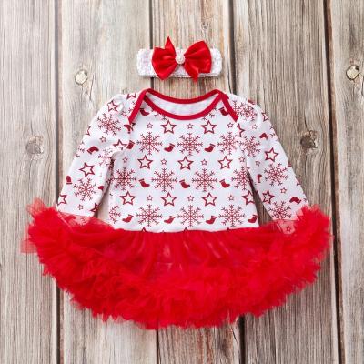 China Kid Christmas Breathable Outfit For Babies Newborn Toddlers Christmas Tutu Dress Set 1st Gift for sale