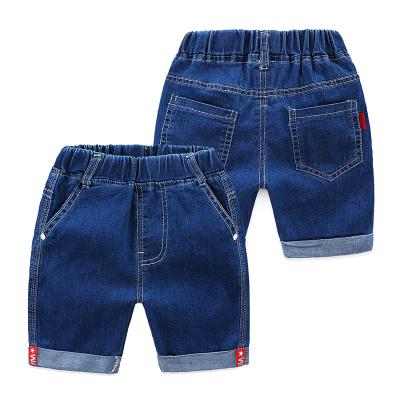 China Sustainable Toddler Boys & Kids Casual Woven Denim Pull-On Navy Jeans Shorts for sale