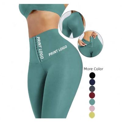 China Breathable OEM ODM Women Waist Shapers Waist Trainer Fitness Yoga Corset Top Gym Shorts Gaiters For Women Gym Sports Use Yoga Pants for sale