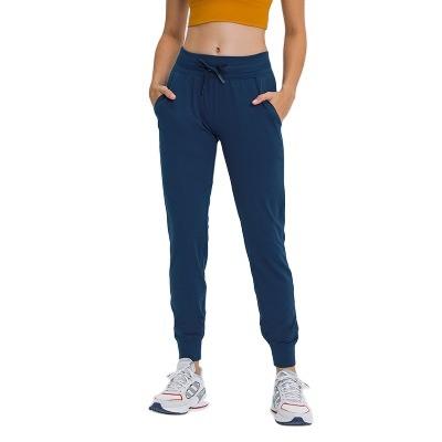 China QUICK DRY In Elastic Sweatpants Logo High Waist Track Pants Women Soft Touch Warm Running With Pocket Fashion Girls Streetwear Trouser for sale