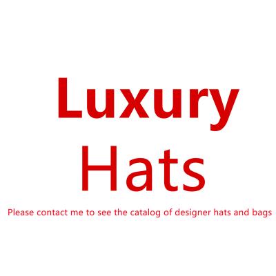 China New fashion brand name designer luxury hats wholesale unisex metal logo bucket hats for women famous brand bucket hat and purse ny set for sale