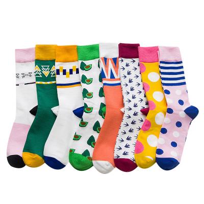 China 2021 spring new QUICK DRY autumn style European American fashion cotton colored men's happy socks for sale