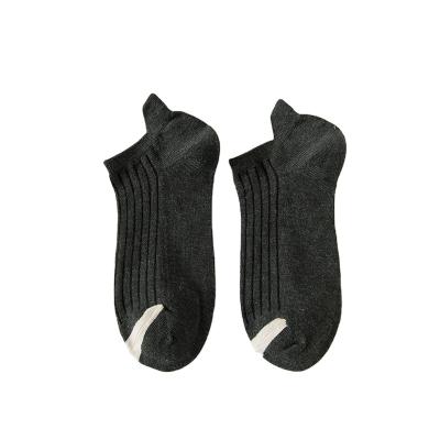 China Solid Color QUICK DRY Wholesale Striped Cotton Men Summer Casual Breathable Ankle Socks for sale