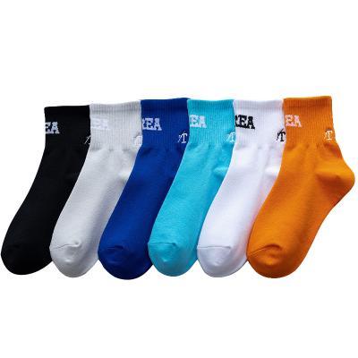 China 2021 Hot Selling Summer Fashion Style Women's Thin Breathable Cotton Sports Tube Sweat-absorbent Short Socks for sale