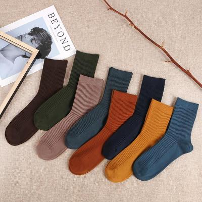 China High Quality Spring Solid Color Business Japanese Striped Cotton QUICK DRY Sweat-absorbent Knit Men Office Socks for sale