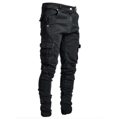 China QUICK DRY men's ripped jeans stretch slim jogger pants denim skinny casual stretch pants for sale