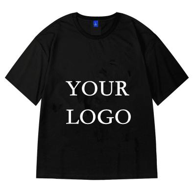 China The Other Drop Shoulder Custom T-shirt Designer Cotton T-shirt Men Short Sleeve Logo With Logo Fashion Hip Hop Custom Logo T-shirt for sale