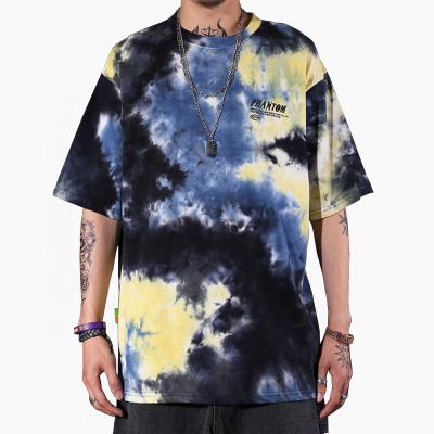 China Other Factory Price Wholesale Clothing Short 2021 Summer Tye Dye T Shirts Oversize Tee Tie Dye Casual T Shirts Men 100% Cotton for sale