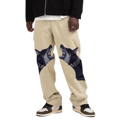 China Amazon Breathale Hot Selling Animal Print Loose Fit Streetwear Casual Skate Loose Cargo Pants For Men for sale