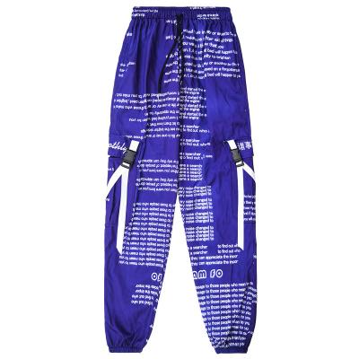 China Breathale factory wholesale OEM fashionable custom sublimation all over printed streetwear hip hop nylon mens jogger casual pants for sale