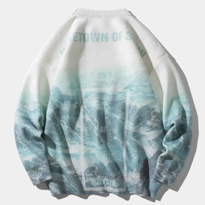 China Harajuku style sustainable autumn winter adds thick snow mountain sweater men and women knitting lovers for sale