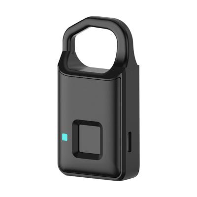 China Zinc Alloy and 303 Stainless Steel Factory Rechargeable Waterproof USB Fingerprint Wireless Smart Padlock for sale