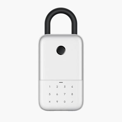 China Aluminum Alloy Password Aluminum Alloy Fingerprint Key Lock Box Smart Electronic Biometric Safe Custom Lock Key Box for sale