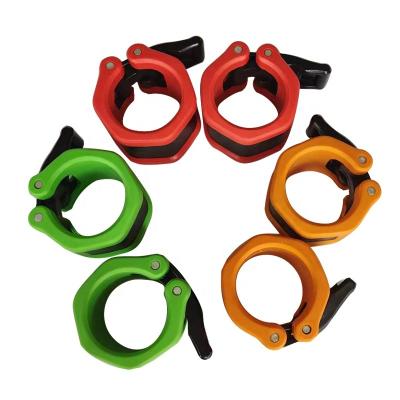 China Durable Fashionable Pro Weightlifting Olymp Weight Bar Flat Locks Quick Release Locking Sling 2 Inch Barbell Collar for sale