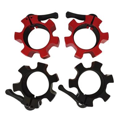 China Durable Fashionable Anti Slip 2 Inch Olymp Weight Clamps Quick Release Collar Clips Aluminum Barbell Collars for sale