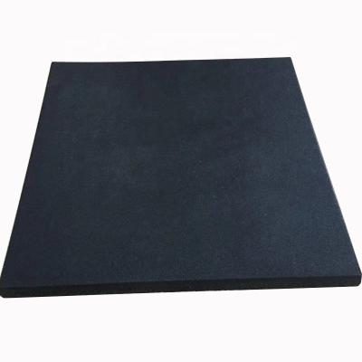 China Cheap Pure Black Gymnasium Protector Mats Rubber Flooring Gym Fitness Flooring Rubber Tiles for sale