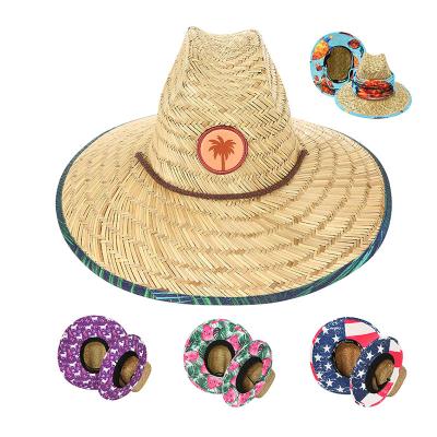 China Summer Lifeguard Picture JAKIJAYI Straw Hats Picture JAKIJAYI Travel Lifeguard Straw Hat Breathable Cooling Unisex Beach Hats for sale