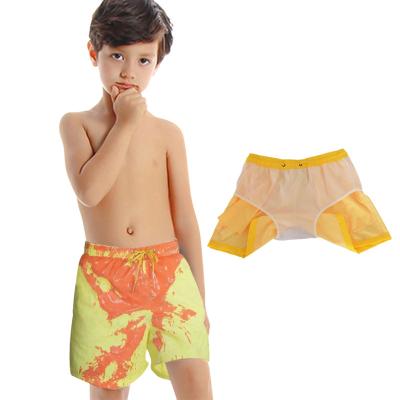 China Wholesale Anti-wrinkle Boys Beach Shorts 13 Colors For Kid Magic Color Change Swimming Trunks Summer Swimwear Swimwear Short Shorts for sale