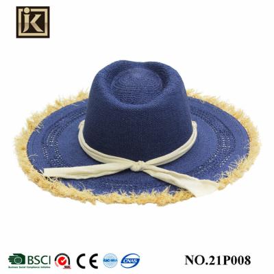 China Character Women Straw Hats Fashion Lady Breathable Summer Sun Brim Wide Beach Straw Hats With Ribbon for sale