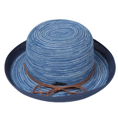 China New Personal Women Beach Bucket Hat Round Straw Lid Felt Felt Pitcher Hat Derby Ladies Straw Bucket Formal Hats for sale