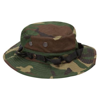 China Picture 2020 Summer Camouflage Twine Jungle Sun Hat Embroidery Camouflage Cloth Bucket Hat Outdoor Quick Dry For Climbing for sale